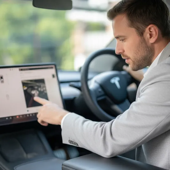 chauffeur taxi miramas berline tesla model y